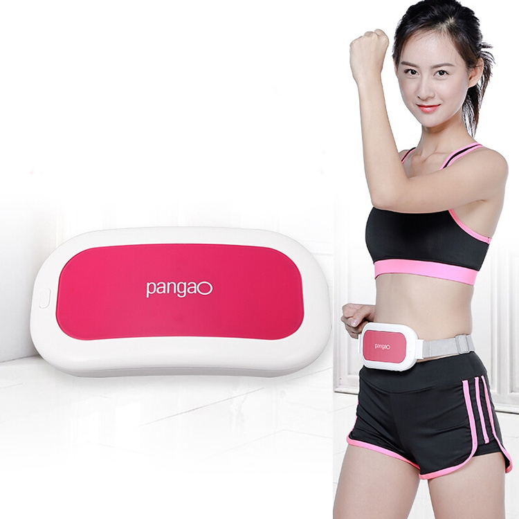 Electric rechargeable belly fat reduce heating stomach waist vibrator massager machine slimming belt