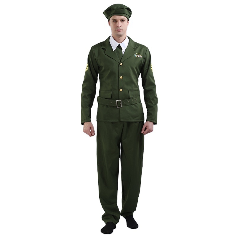 Movie Cosplay American Airforce Uniform Army Green Cosplay Pilot Jumpsuit Halloween Costumes For Men Adult