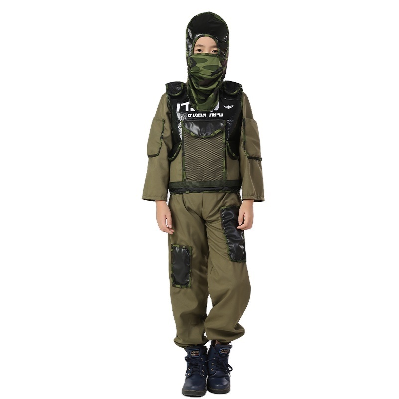 China Supplier Wholesale Kids Trooper Costume Tactical Vest Camouflage Game Army Costume For Child