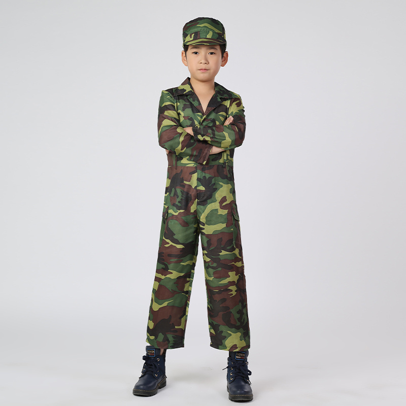 Hot Selling Children Game Military Costume Jumpsuit Soldier Cosplay For Carnival Party Halloween Costumes For Kids