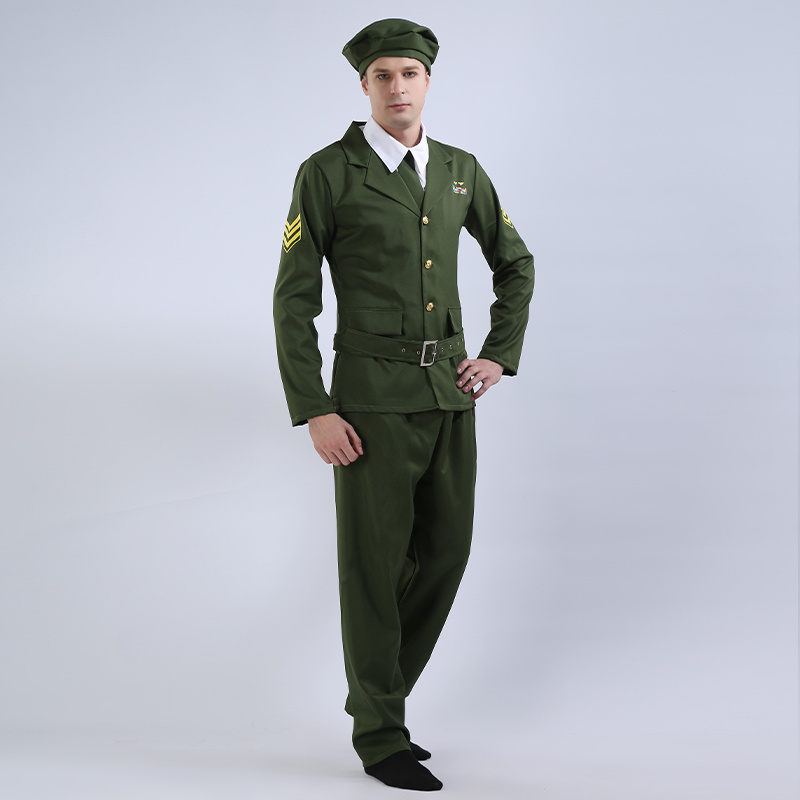 Movie Cosplay American Airforce Uniform Army Green Cosplay Pilot Jumpsuit Halloween Costumes For Men Adult