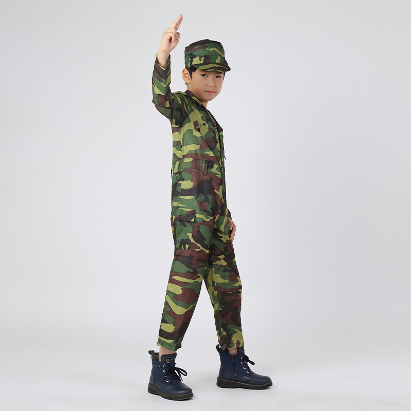 Hot Selling Children Game Military Costume Jumpsuit Soldier Cosplay For Carnival Party Halloween Costumes For Kids