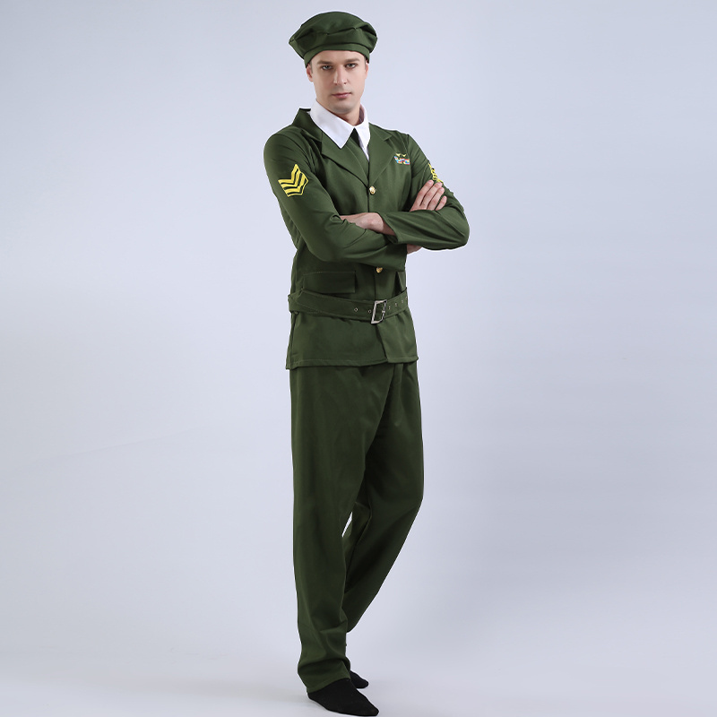 Movie Cosplay American Airforce Uniform Army Green Cosplay Pilot Jumpsuit Halloween Costumes For Men Adult