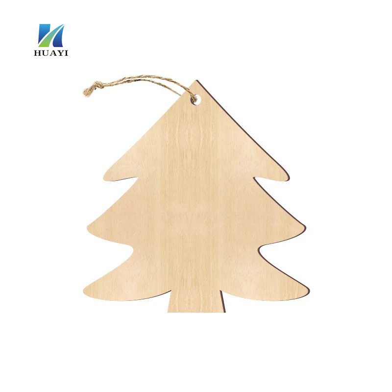 Factory Manufacturer Wholesale Top Selling Wooden Christmas Tree Cutouts Hanging Ornaments