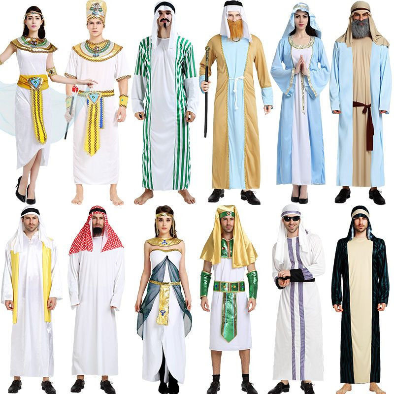 Halloween Cosplay Costumes Adult Men Arab Dress Of Middle East Shepherd Samurai Costume Arabian Costume Robe