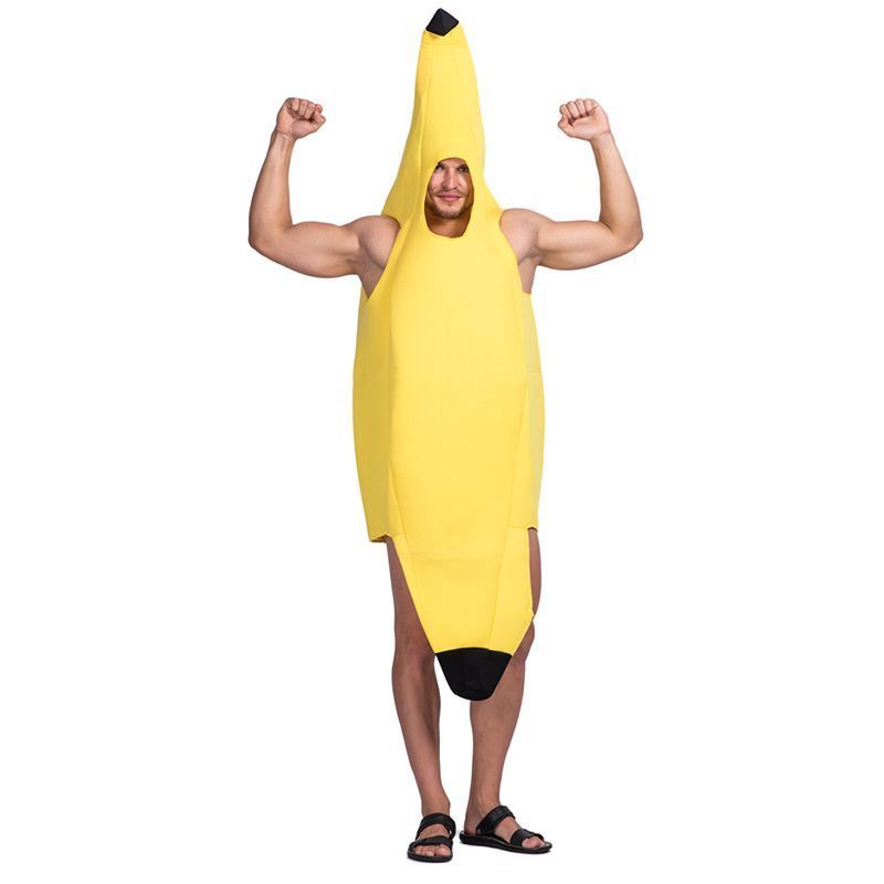 Halloween Funny fruit banana cosplay jumpsuit adult carnival costume  men Mascot Inflatable Banana Costume