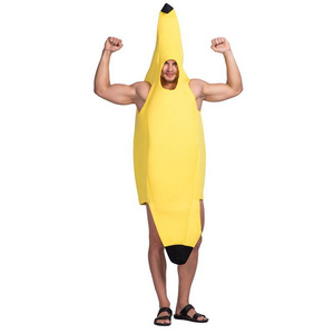 Halloween Funny fruit banana cosplay jumpsuit adult carnival costume  men Mascot Inflatable Banana Costume