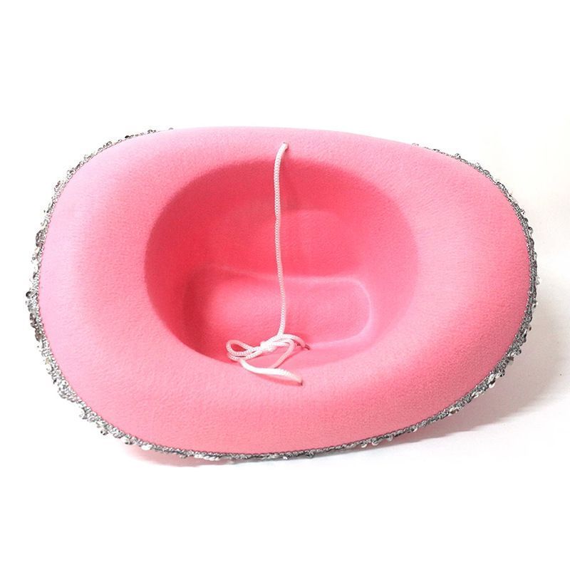 Western Style Pink tiara Cowboy Hat  Girl Fancy Dress Wild West Rodeo Accessory Cowgirl Hat Holiday Costume Party Hat