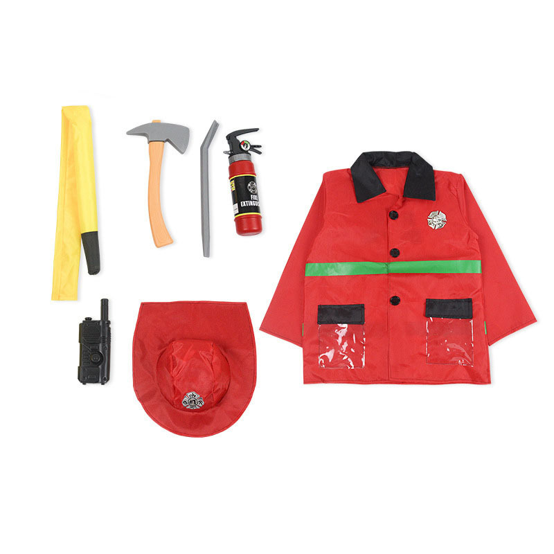 Halloween child party Costume Children Cosplay game toy set role play  Construction Worker Uniform costume set