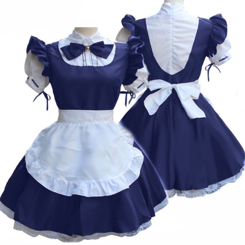 Ladies Lovely Maid Cosplay Costume Short Sleeve Retro Maid Lolita Dress sexy maid halloween costume plus size