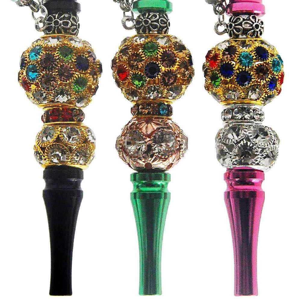 Metal Pendant Round Bead Shaped MouthPiece Cigarette Holder Circulating Filter Hookah Mouth Tips