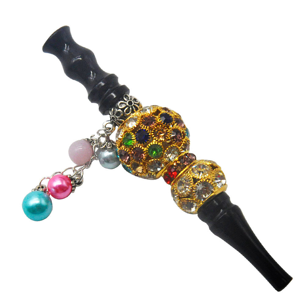 Metal Pendant Round Bead Shaped MouthPiece Cigarette Holder Circulating Filter Hookah Mouth Tips