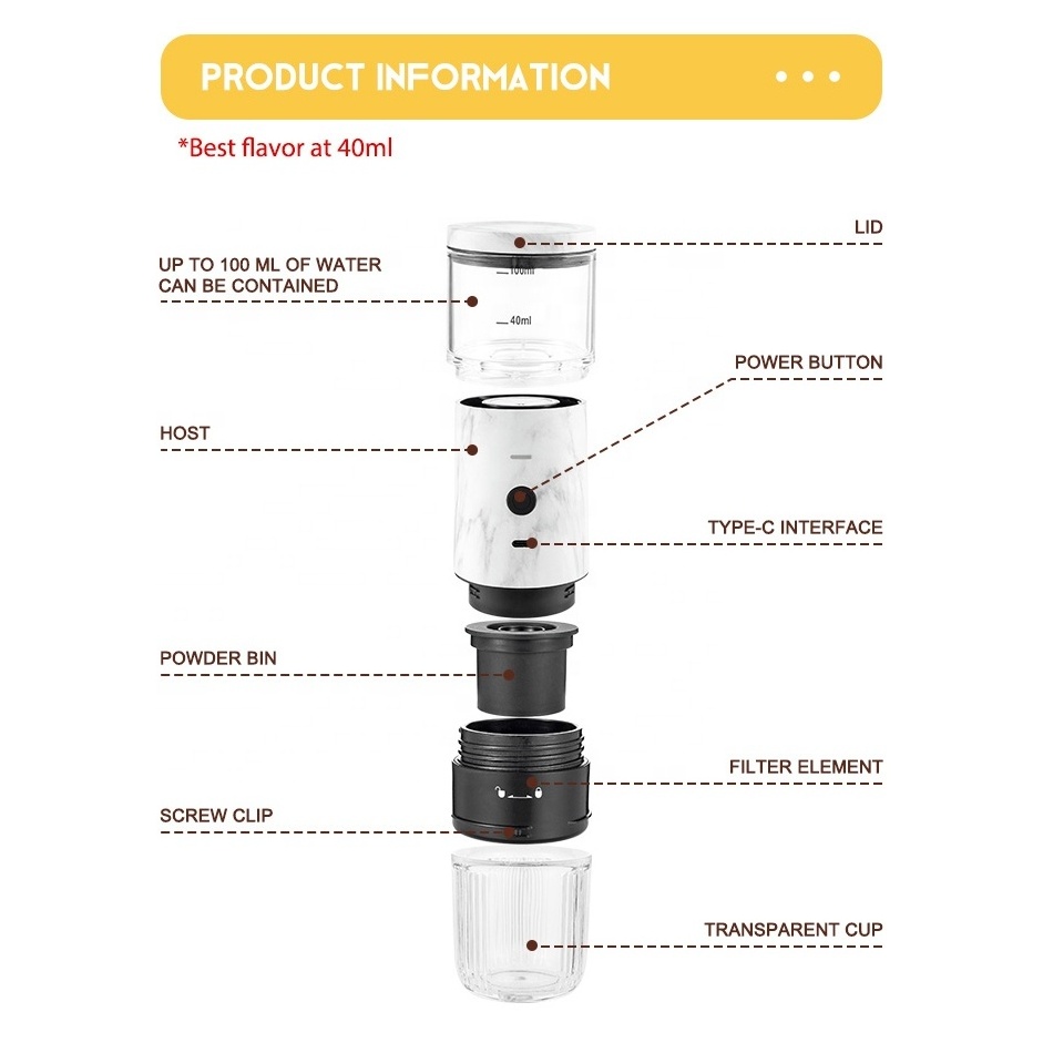 PANCERKA new design coffee maker mini automatic espresso electric drip portable coffee makers for travel car USB