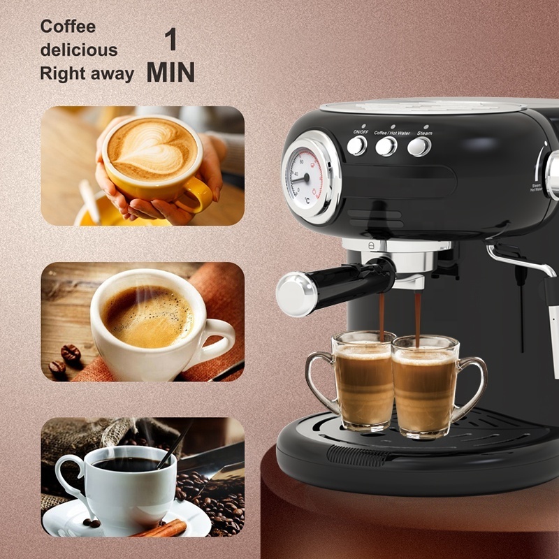 PANCERKA Espresso Coffee Machine With Milk Frother Express Coffee Machine Coffee Maker