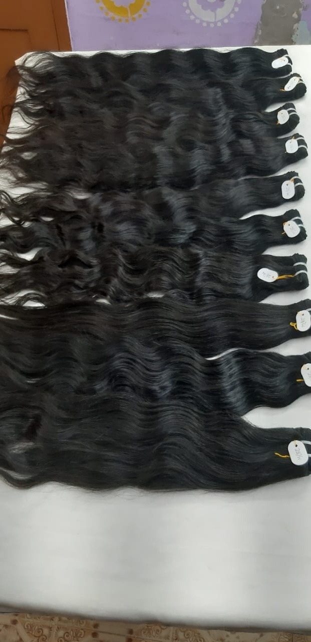 raw Vietnamese hair 100 Natural Original Raw Indian Human Hair, Customized Style Long Wave Cuticle aligned Virgin Hair weave