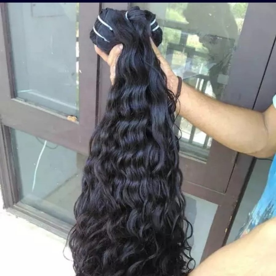 raw Vietnamese hair 100 Natural Original Raw Indian Human Hair, Customized Style Long Wave Cuticle aligned Virgin Hair weave