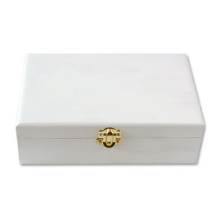 High quality lacquer white color gift box wholesale wooden packaging gift box