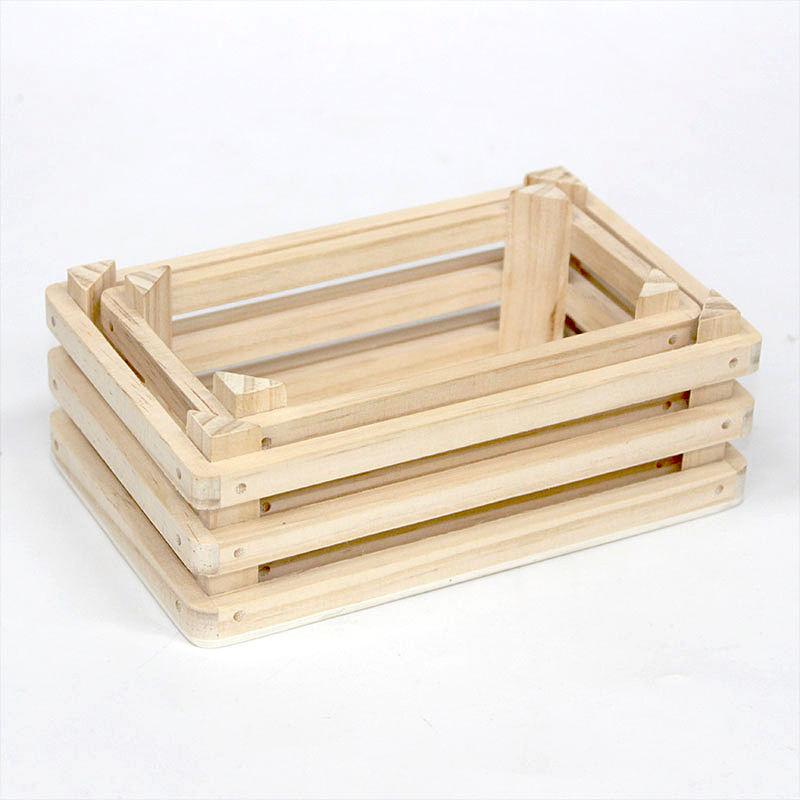 pan storage organizer  wholesale mini crate custom factory Pine wood custom size cheap toy wooden crates