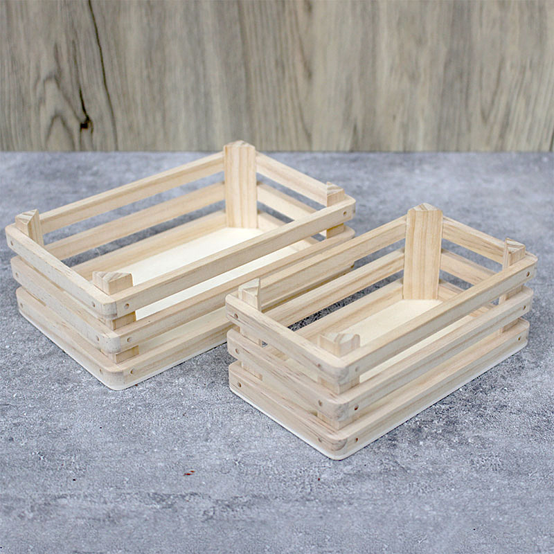 pan storage organizer  wholesale mini crate custom factory Pine wood custom size cheap toy wooden crates