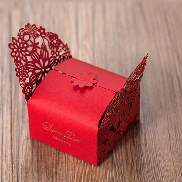 Pan Laser Cut Favor Box/wedding use sweet boxes Match invitation card candy box /gift box