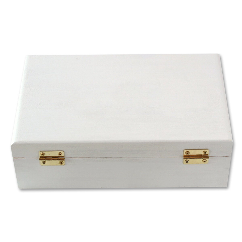 High quality lacquer white color gift box wholesale wooden packaging gift box