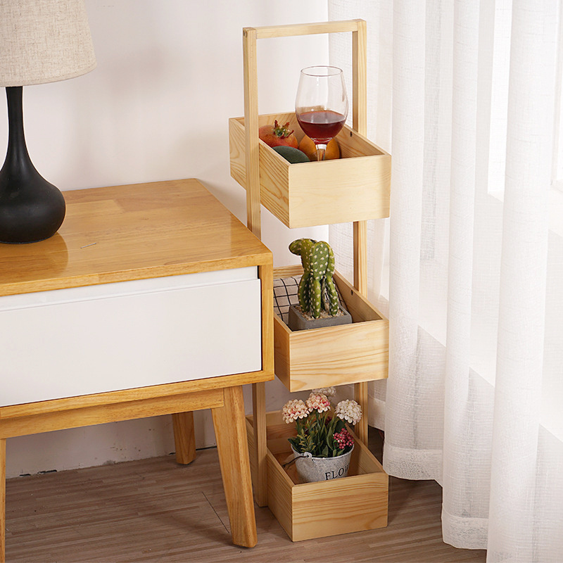 Eco-friendly 3 Tier Bamboo Wooden Free Standing Bathroom Towel Storage Rack Organizer Shelf