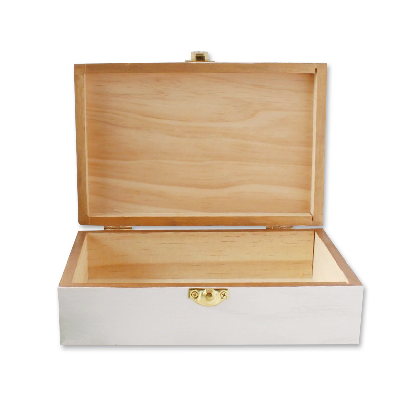 High quality lacquer white color gift box wholesale wooden packaging gift box