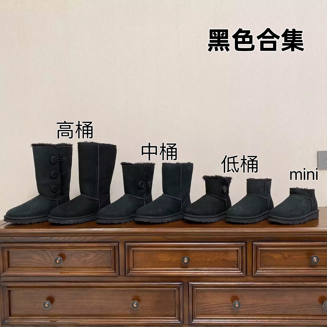 Popular Winter Platform Snow Boots Brands Design Genuine Leather Fur Shoes Women Wool Snow Boots