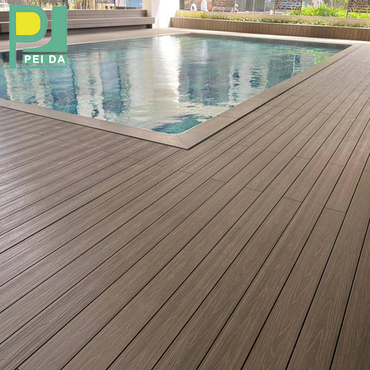 Waterproof Outdoor Sun Wood Plastic Used Composite Decking White