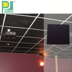 Black Acoustic Ceiling Tiles Mineral Fiber 2X4