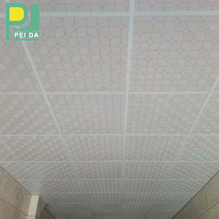 Vinyl Coated PVC Laminated Gypsum Ceiling Tiles For Interior Office Decor