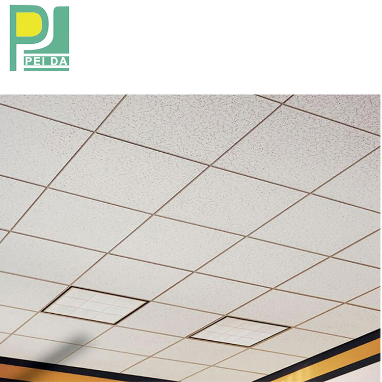 2x2 48in Customized Printed Panel Metal Suspended Acoustic Fibre Glass Wool Drop Ceiling Tiles