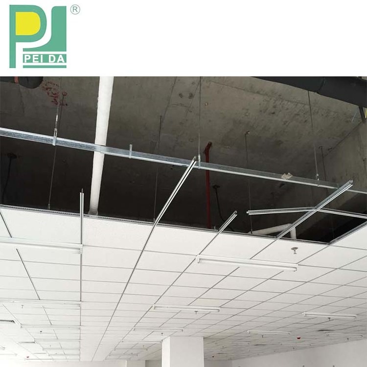 2x2 48in Customized Printed Panel Metal Suspended Acoustic Fibre Glass Wool Drop Ceiling Tiles