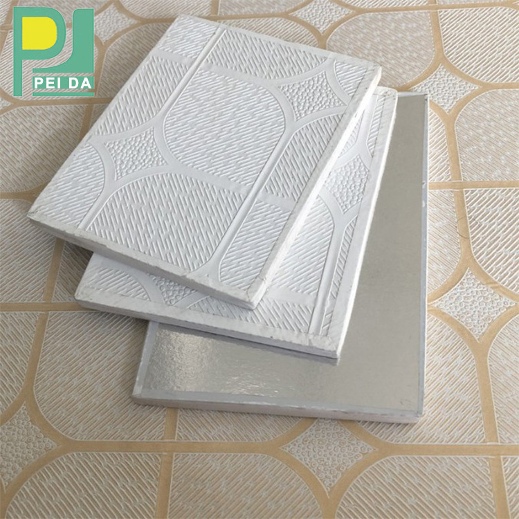 High Quality Waterproof PVC Laminated Gypsum Board False Ceiling Tiles For Home Office