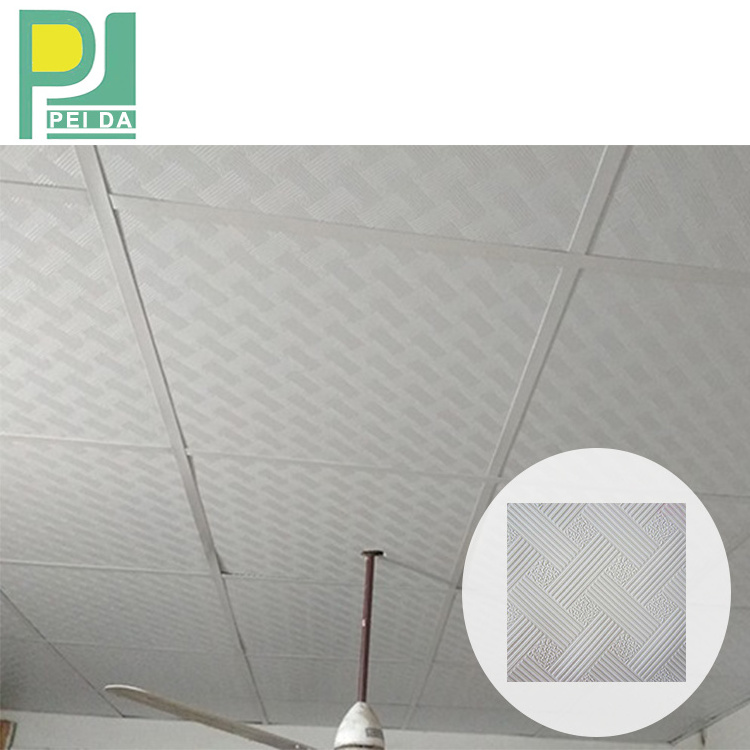 High Quality Waterproof PVC Laminated Gypsum Board False Ceiling Tiles For Home Office