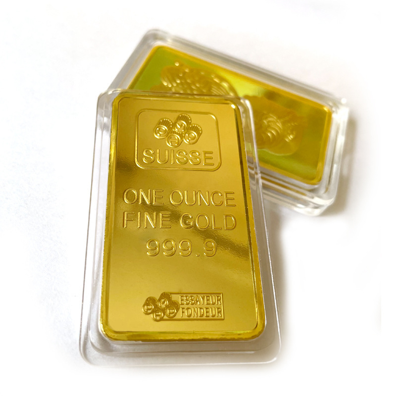 High Quality Commemorative Custom Made Metal Gold Clad Plated Tungsten Bar 1 Oz Plated Silver Bullion Bars Popular