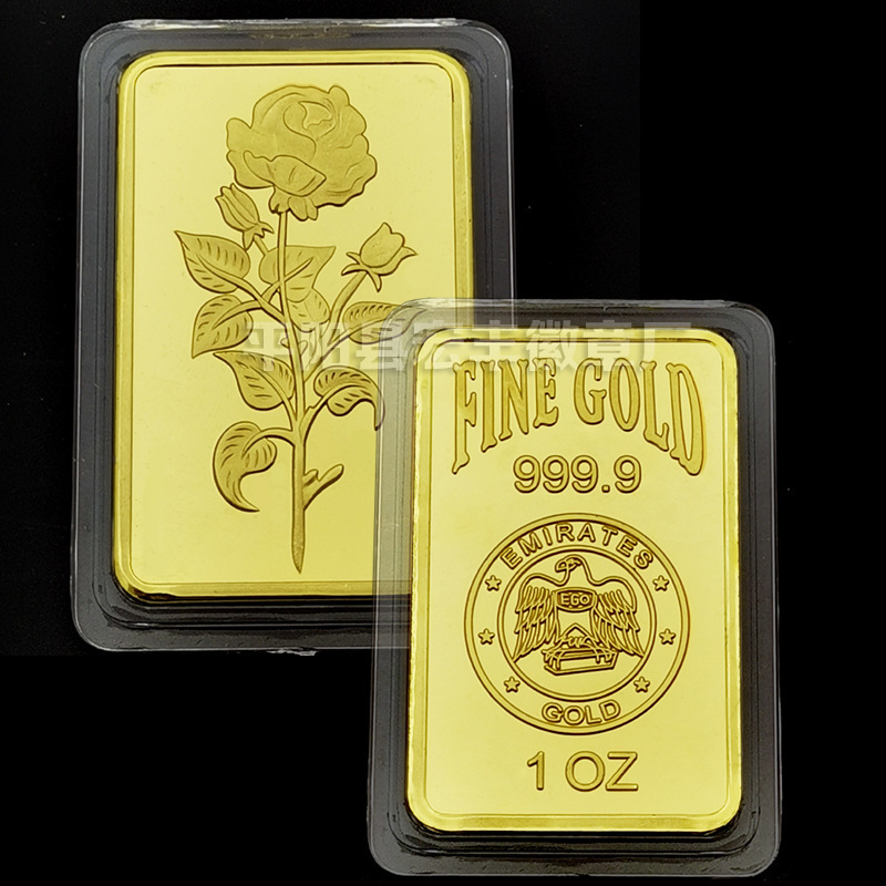 High Quality Commemorative Custom Made Metal Gold Clad Plated Tungsten Bar 1 Oz Plated Silver Bullion Bars Popular