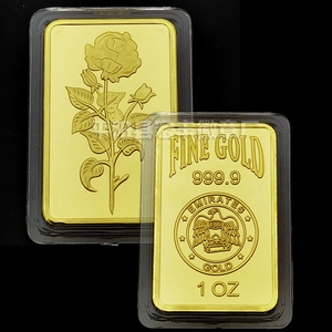 High Quality Commemorative Custom Made Metal Gold Clad Plated Tungsten Bar 1 Oz Plated Silver Bullion Bars Popular