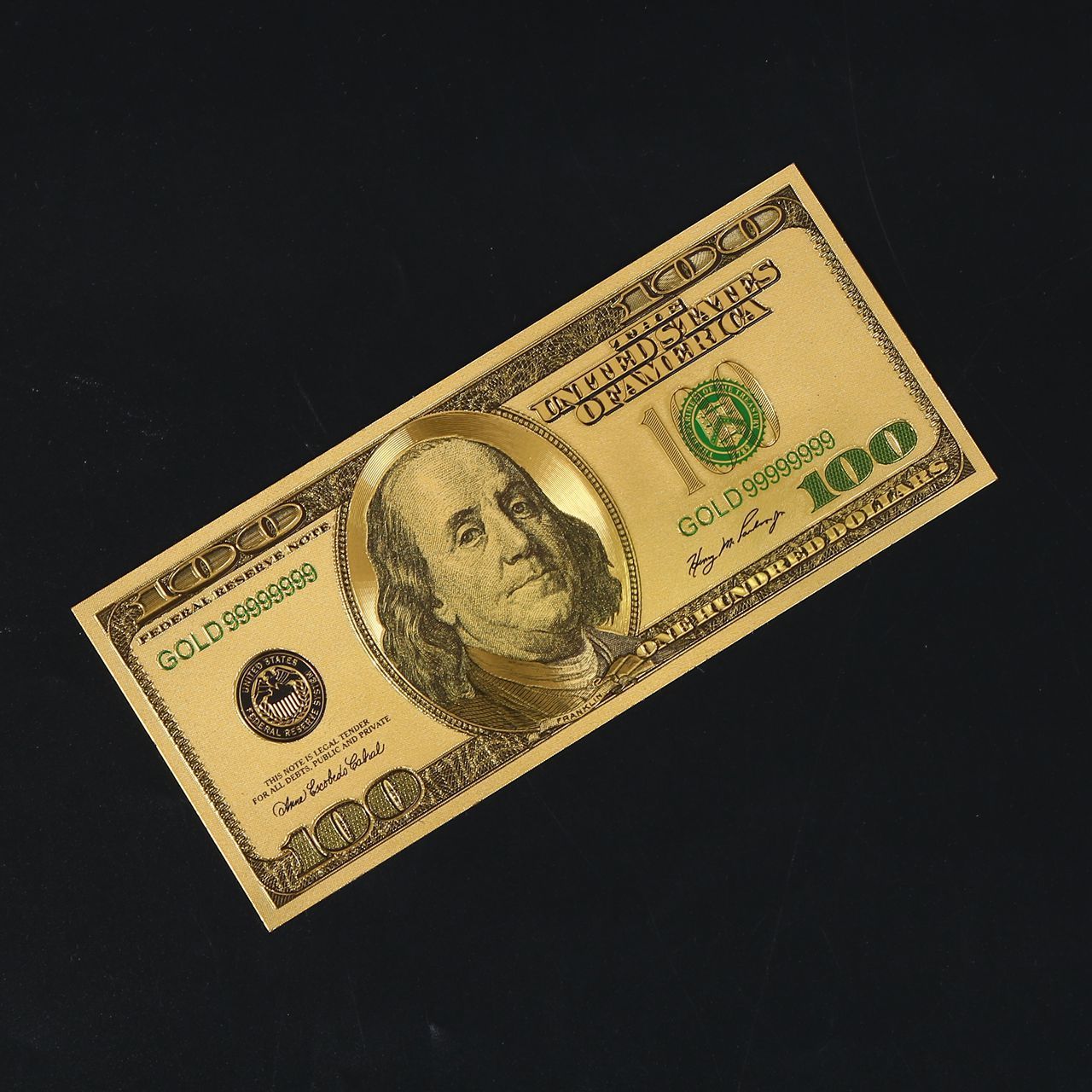 Colorful Gold US Dollar Banknote For Gift Collection USD 5 10 20 50 100 200 500 1000 Gold Foil Plated Waterproof Dollar Bills