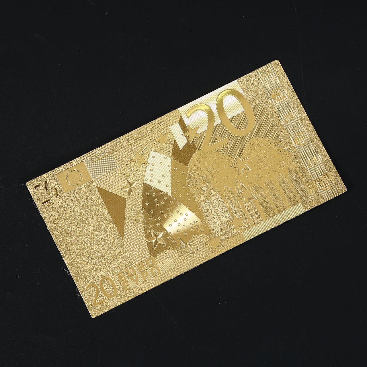 Gold Color EUROPE Banknote For Gift Collection EURO 5 10 20 50 100 200 500 Gold Foil Plated Waterproof Dollar Bills