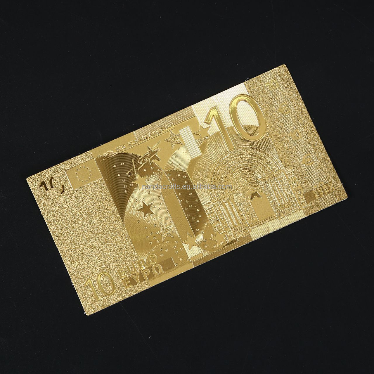 Gold Color EUROPE Banknote For Gift Collection EURO 5 10 20 50 100 200 500 Gold Foil Plated Waterproof Dollar Bills