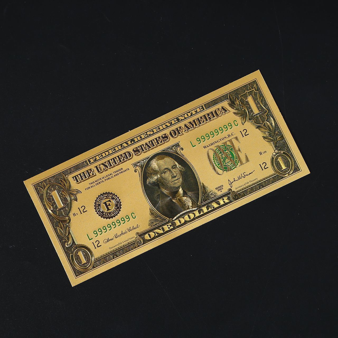 Colorful Gold US Dollar Banknote For Gift Collection USD 5 10 20 50 100 200 500 1000 Gold Foil Plated Waterproof Dollar Bills