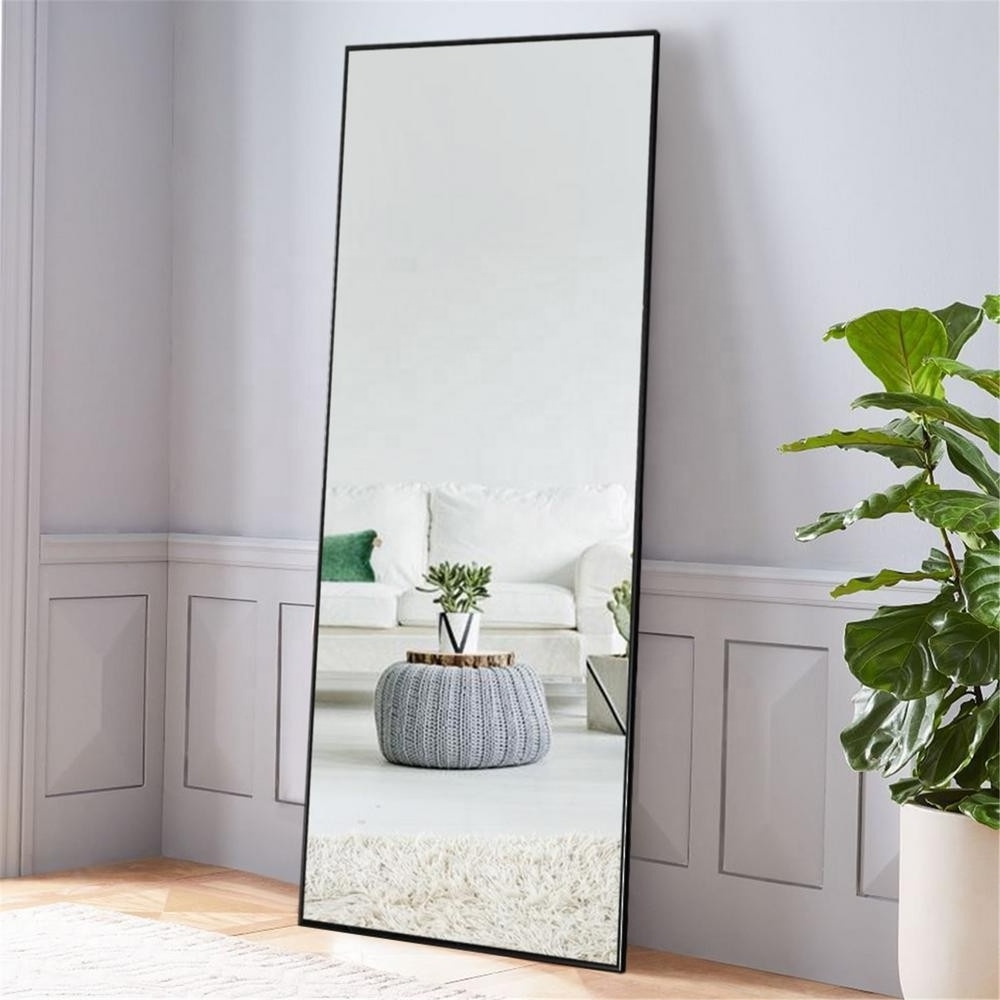 Black Border Large Floor Hanging Mirror Wall Mirror dance floor