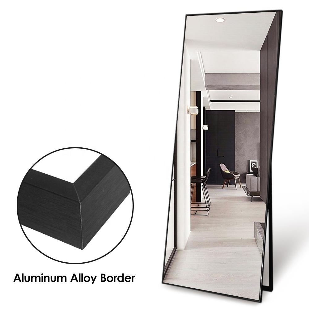 Black Border Large Floor Hanging Mirror Wall Mirror dance floor