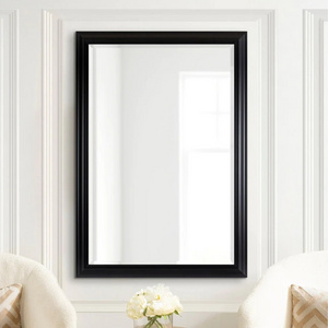 Standard Trim Wall Mirror Black Rectangle Rustic Wood Mirror