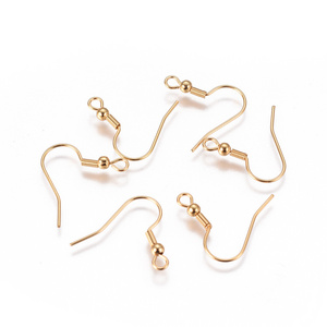 PandaHall 20mm Jewellery Making Golden 304 Stainless Steel Earring Hooks