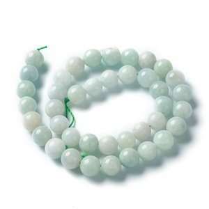 PandaHall A Grade 10mm Green Round Natural Jade Beads