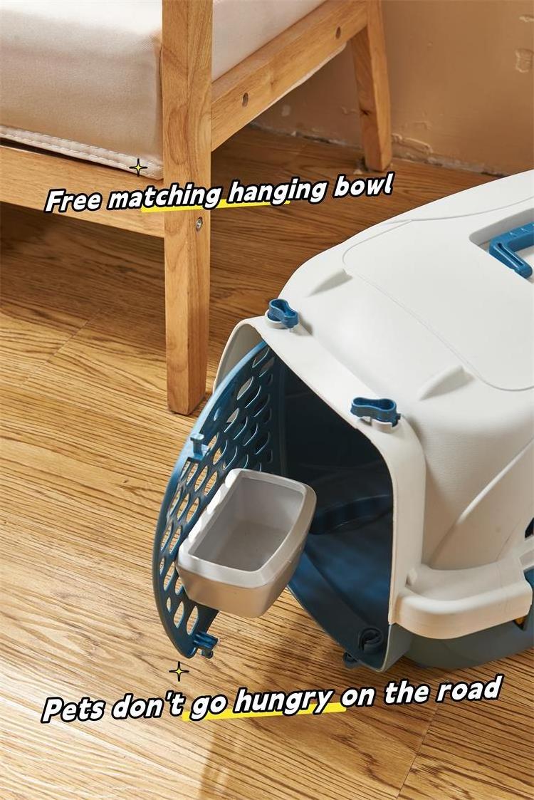 Pet travel and outdoor stocked portable cat cage carrier Extra Large Animal Airline Approved pet transport box