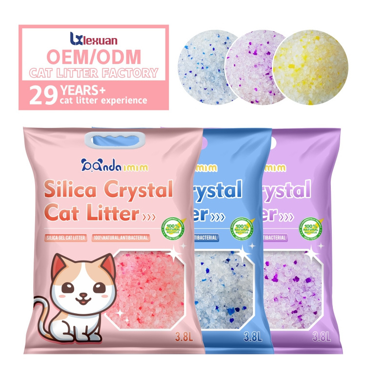 Premium top Brand deoderization small grain crystal cat litter High quality scoop free crystal cat litter