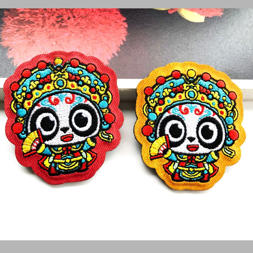 Hot Sale Personalized Custom Gift Magnet Souvenir Promotional Opera Embroidery Panda Fridge Magnets for Fridgerator